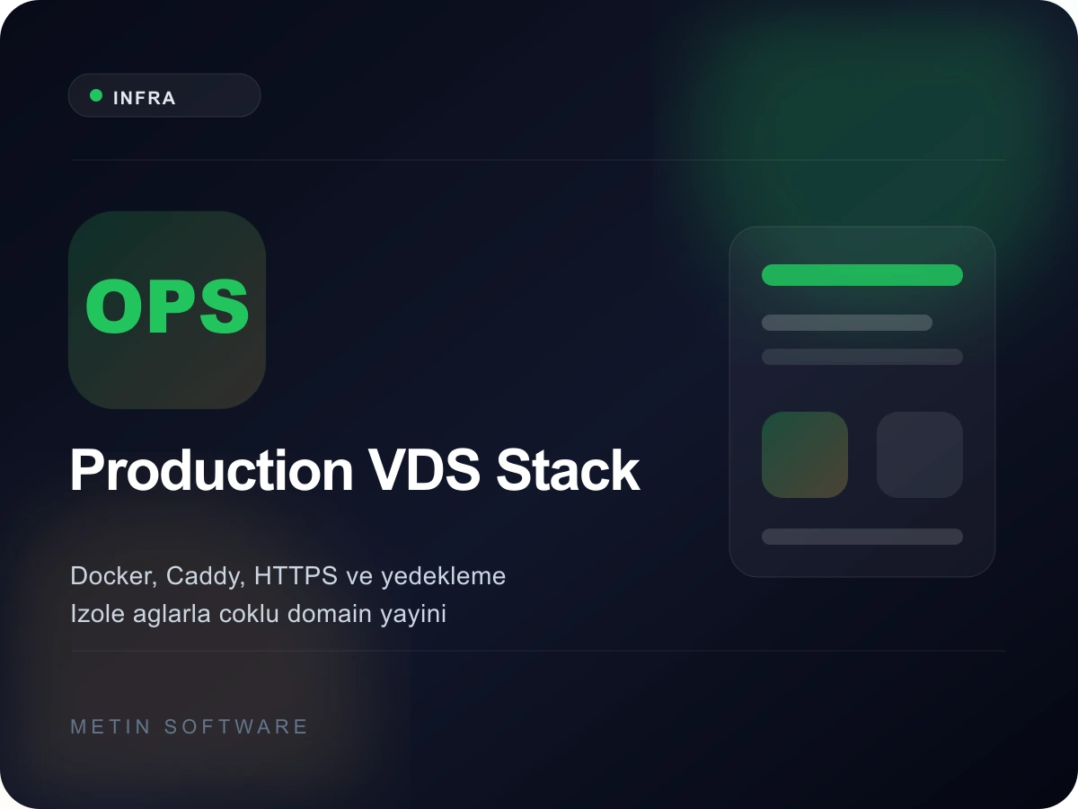 Küçük Projeler İçin Sade Production VDS Kurulumu